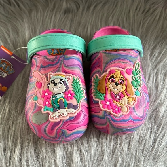 Paw Patrol Shoes Clogs Girls Toddler Size 5-6‎ Pink Slip On Sandals Shoes - Picture 1 of 8